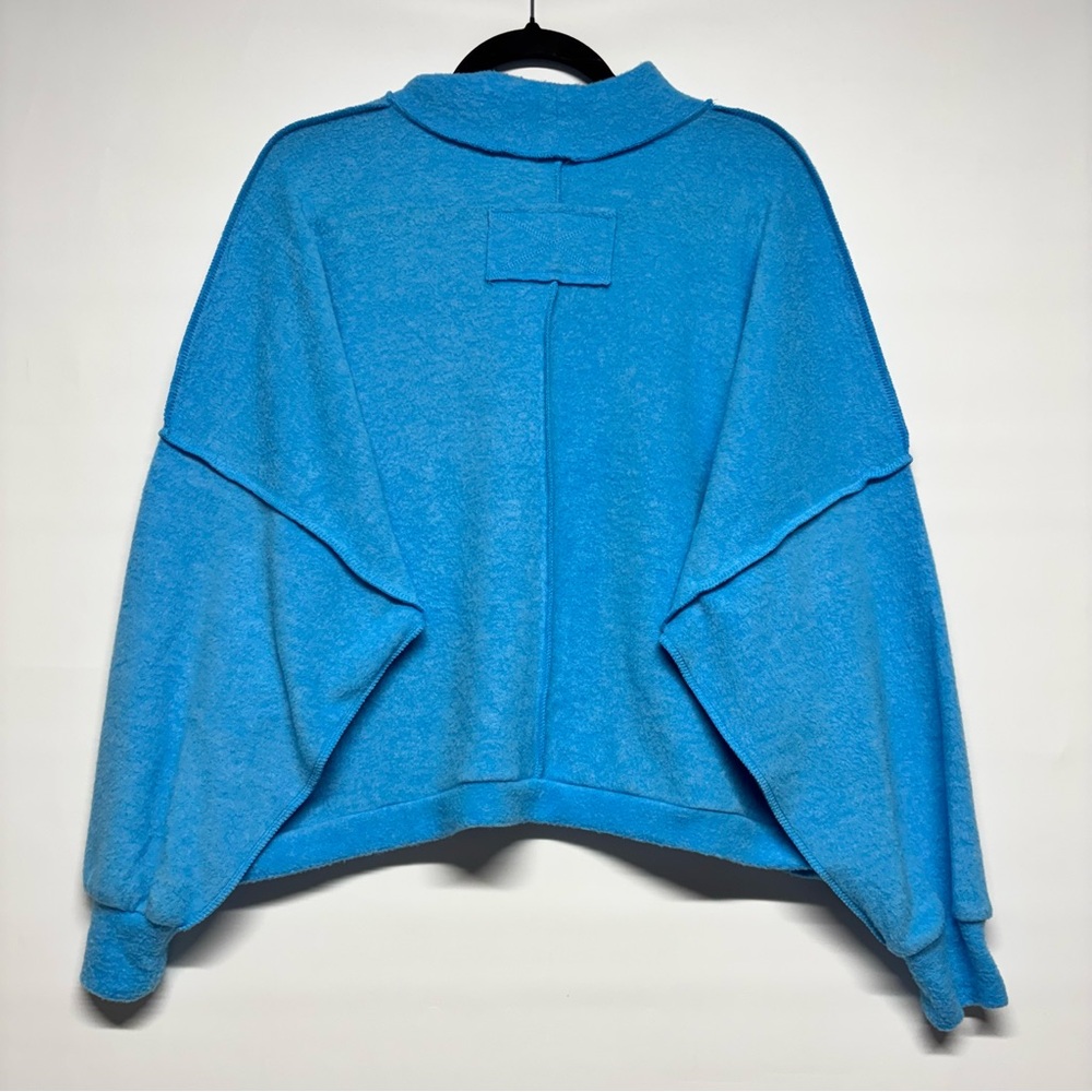 ✨ Zenana Brushed Melange Hacci Cropped Sweater Size L-XL - Picture 3 of 11